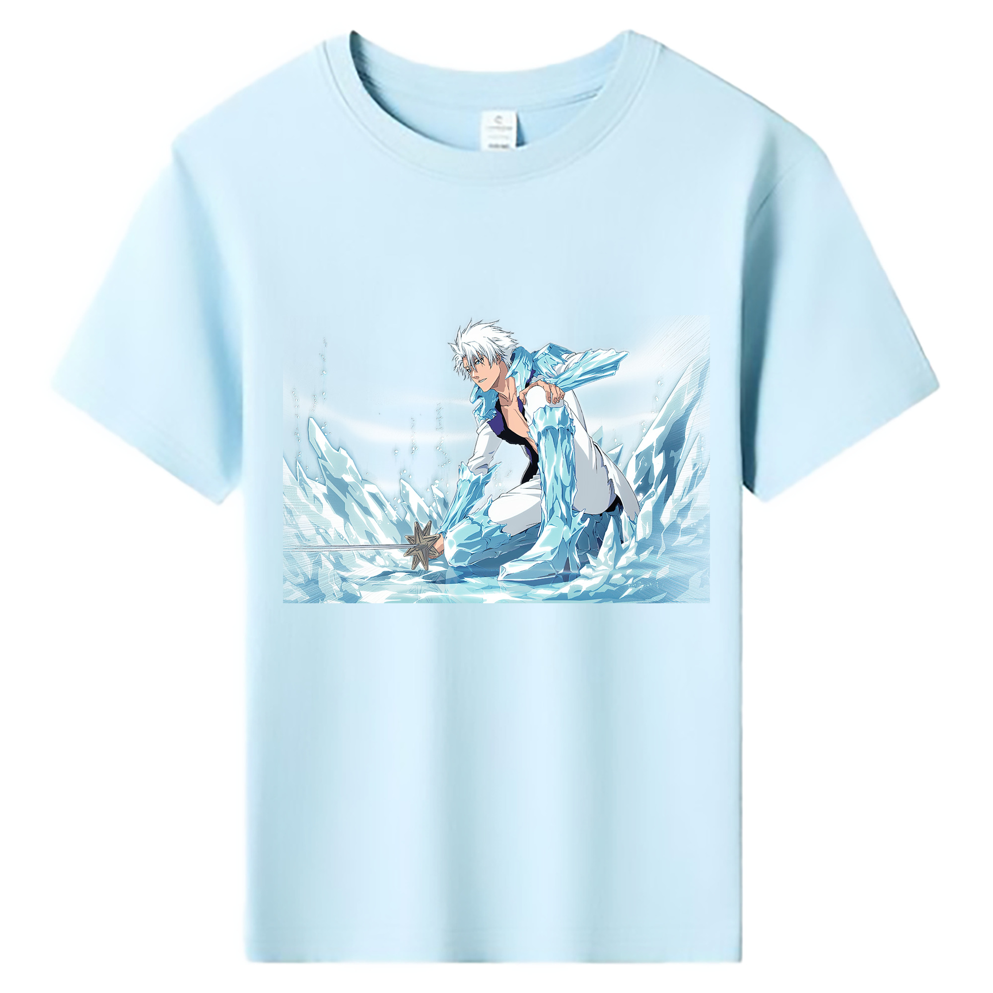 （画像用） ブリーチ 日番谷冬獅郎（ひつがや とうしろう） BLEACH Hitsugaya Toushirou 綿100％キッズTシャツ（フロントプリント）
